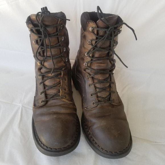 Vintage Leather Supersole Red Wing Work Boots Size 11 Leather Lace - Picture 1 of 7